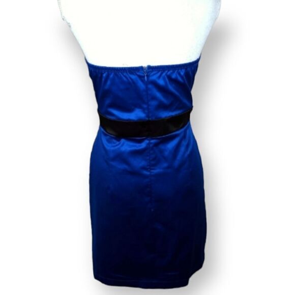 FOREVER 21 XXI ROYAL BLUE STRAPLESS DRESS SZ.1 EUC - Picture 4 of 6